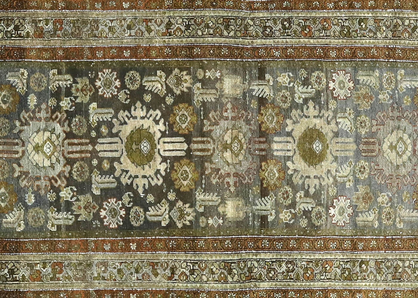 Semi Antique Persian Melayer Runner - 3'6" x 16'4"