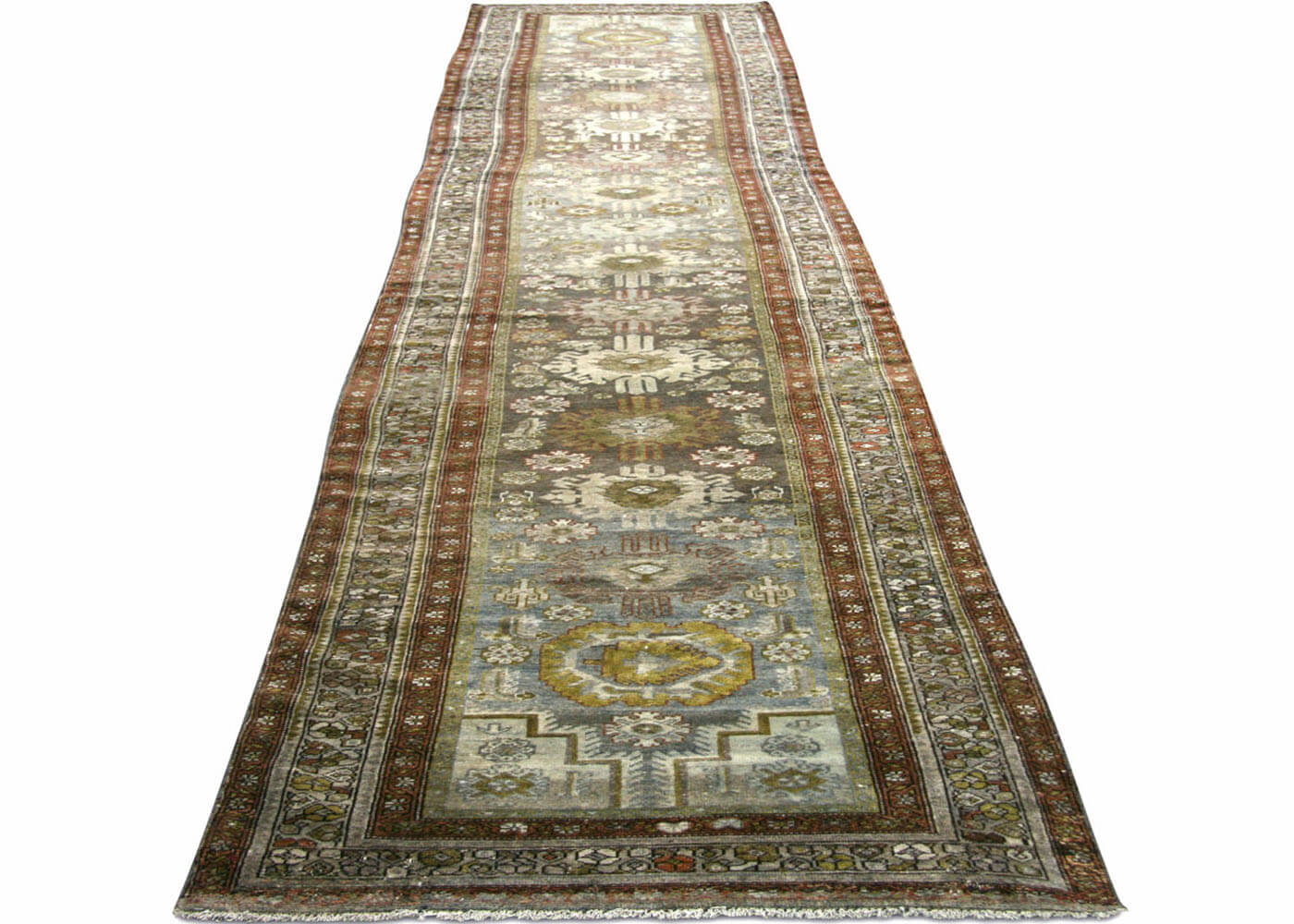 Semi Antique Persian Melayer Runner - 3'2" x 16'2"