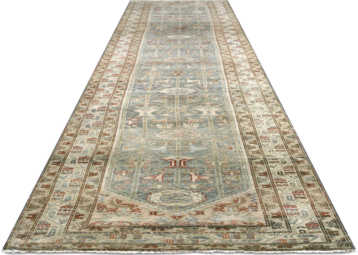 Semi Antique Persian Melayer Runner - 3'3" x 16'9"