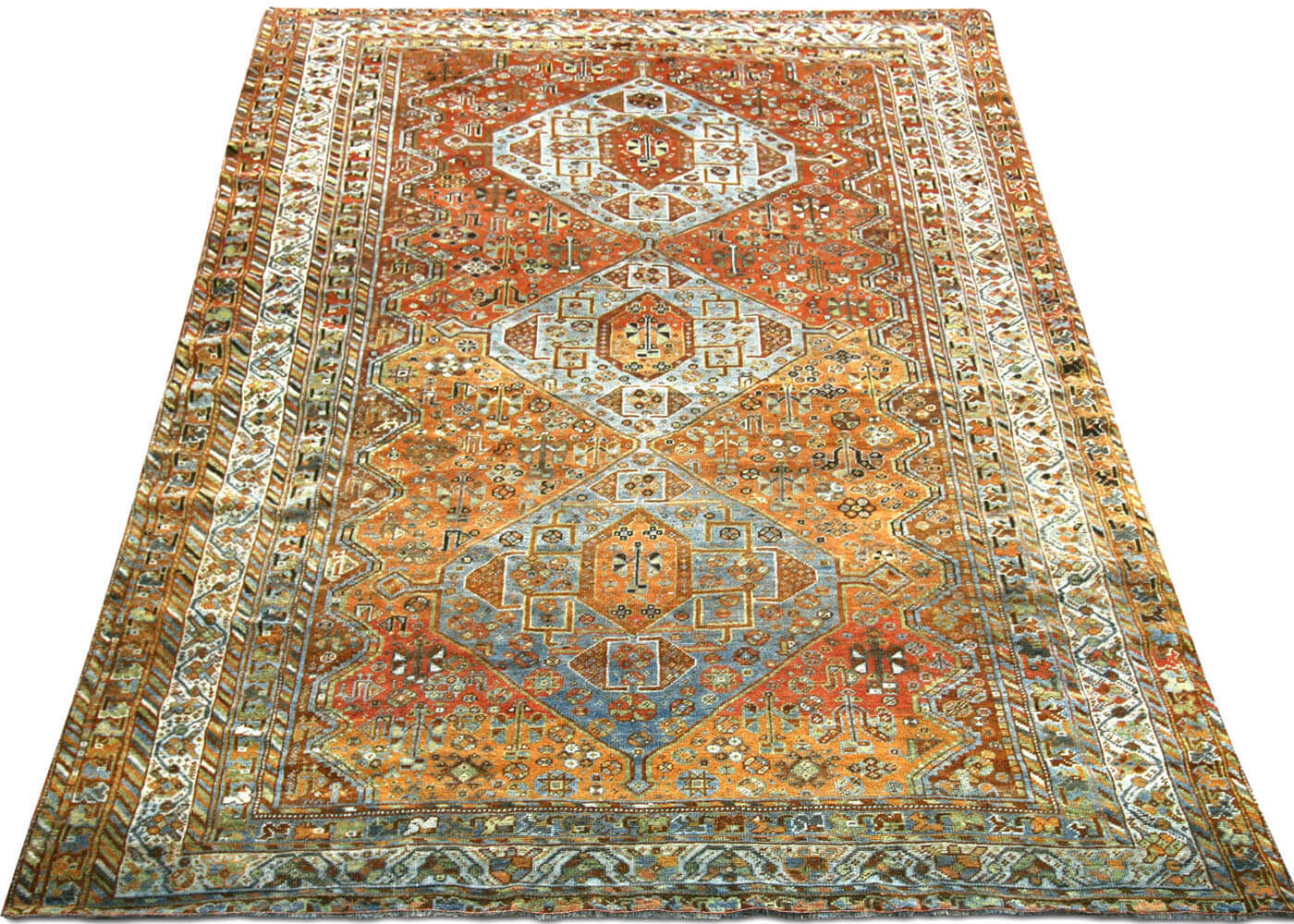 Semi Antique Persian Shiraz Rug - 6'6" x 9'9"