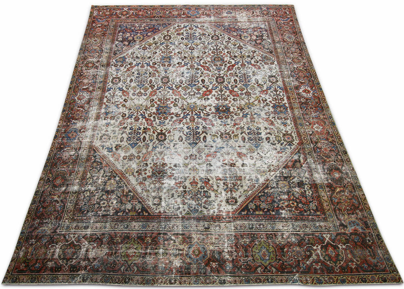 Semi Antique Persian Mahal Rug - 8'9" x 12'5"