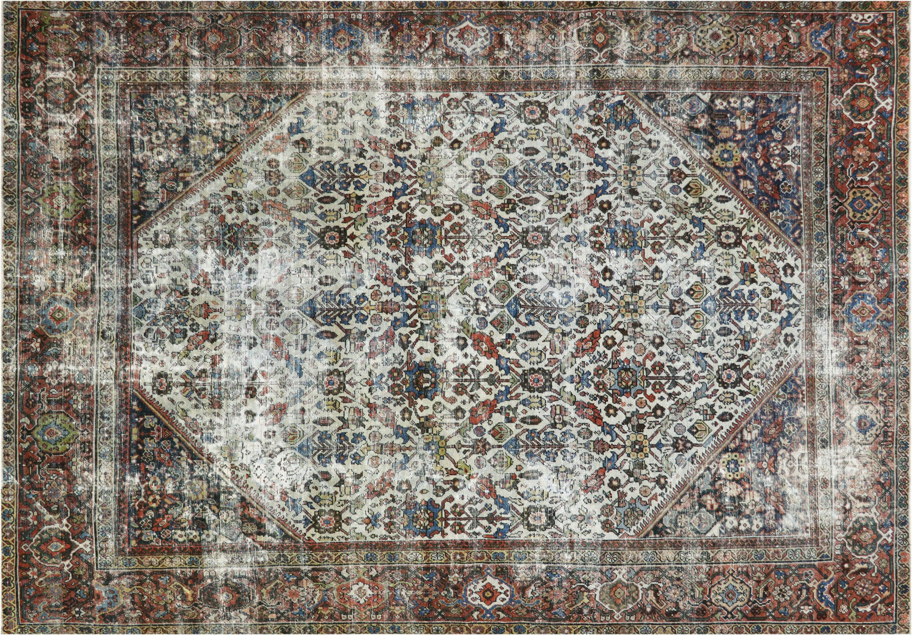 Semi Antique Persian Mahal Rug - 8'9" x 12'5"