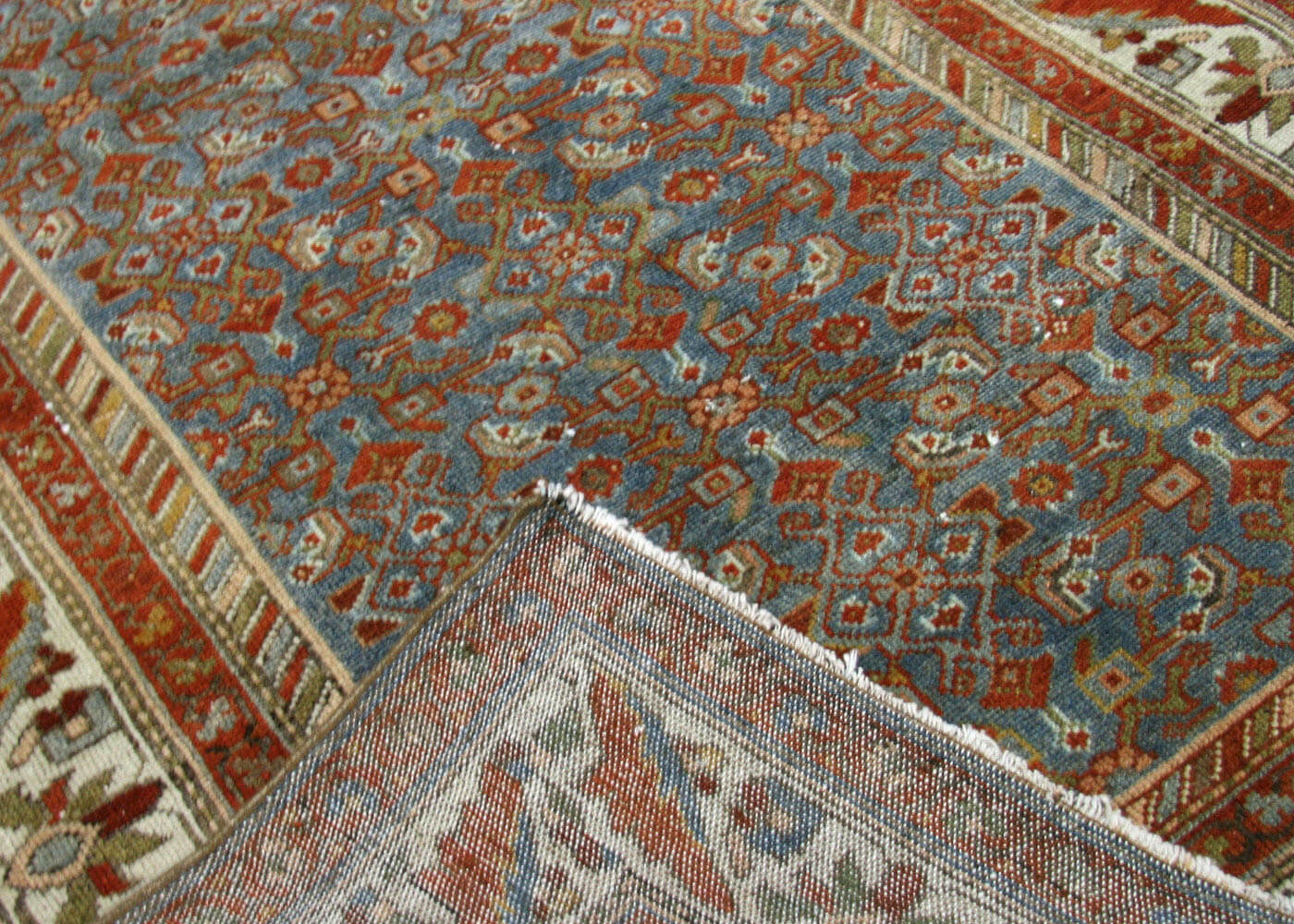 Semi Antique Persian Melayer Runner - 3'7" x 15'10"