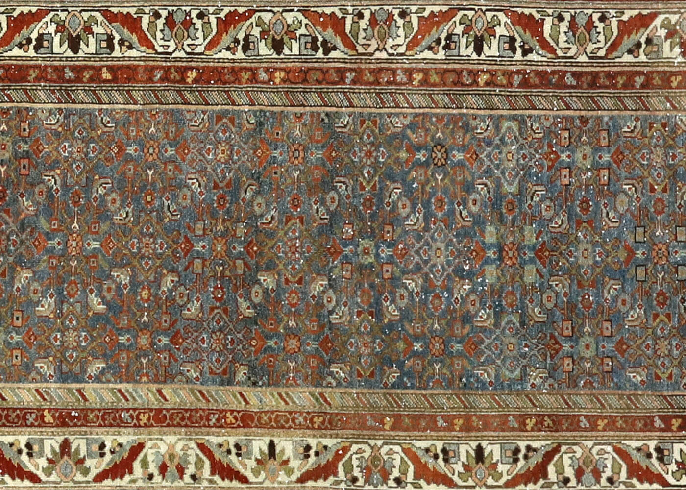 Semi Antique Persian Melayer Runner - 3'7" x 15'10"