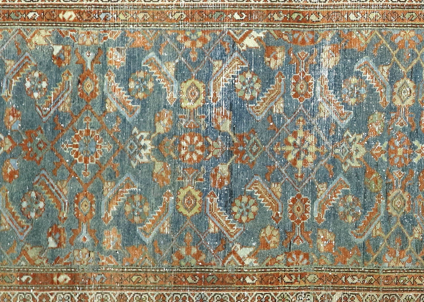 Semi Antique Persian Melayer Runner - 3'5" x 12'7"