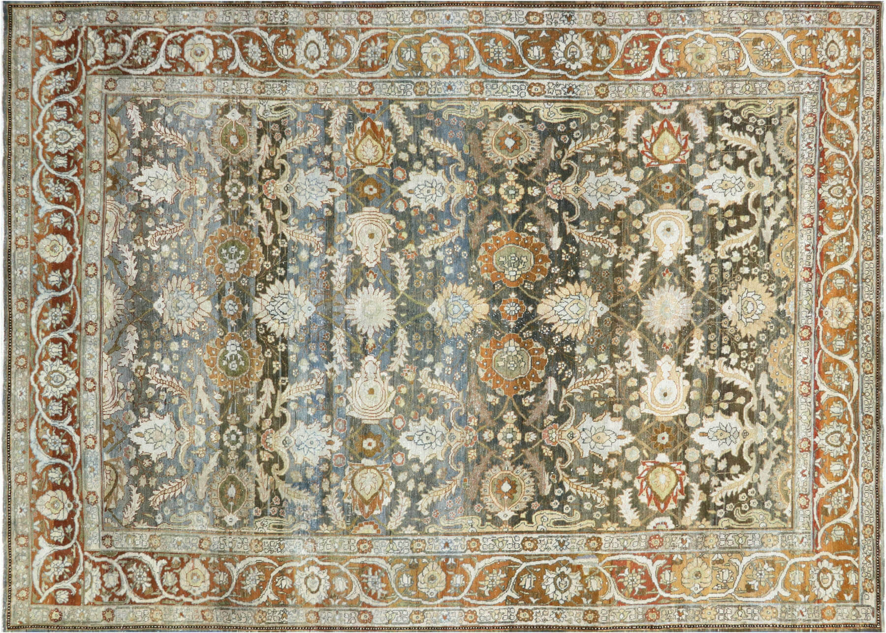 Semi Antique Persian Bidjar Rug - 8'10" x 12'6"