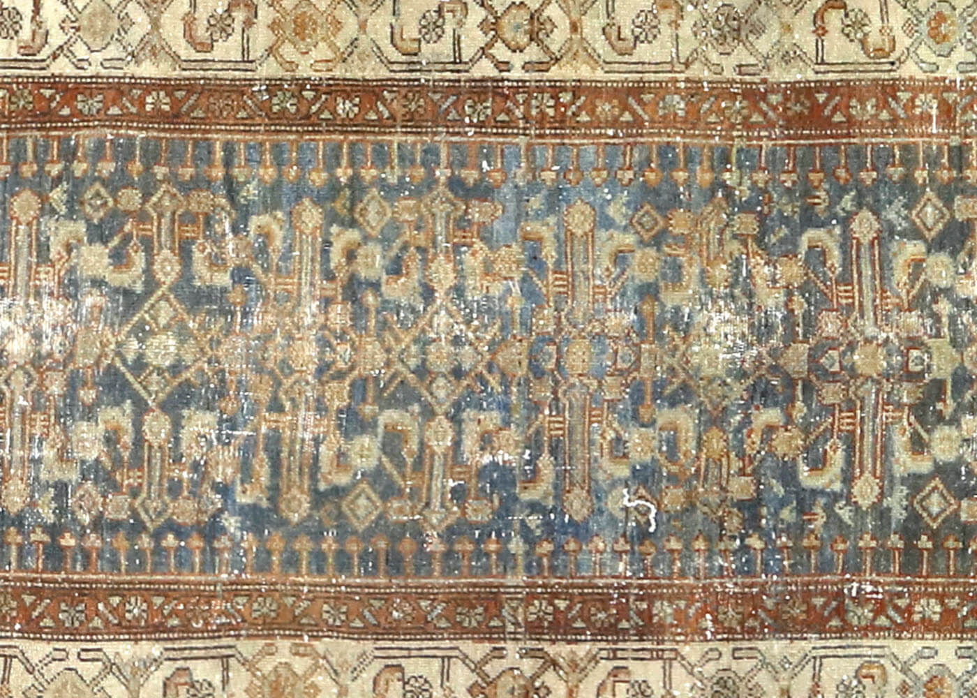 Semi Antique Persian Melayer Runner - 3'8" x 17'5"
