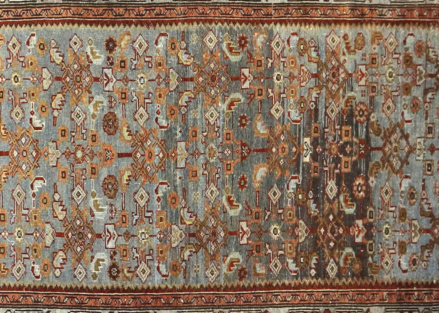 Semi Antique Persian Melayer Runner - 4'2" x 16'3"