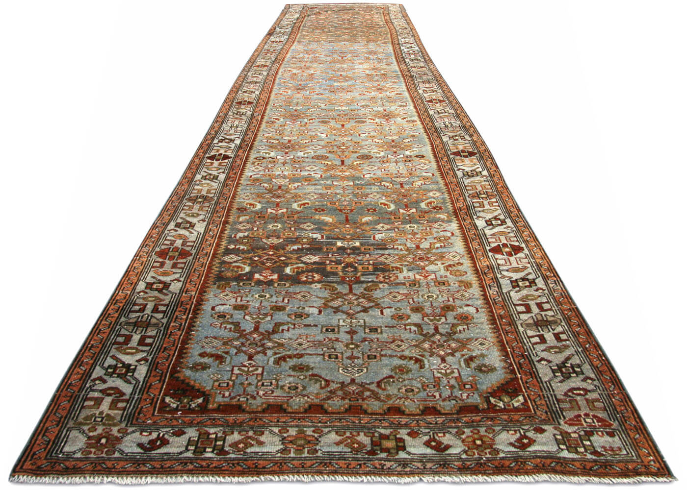 Semi Antique Persian Melayer Runner - 4'2" x 16'3"