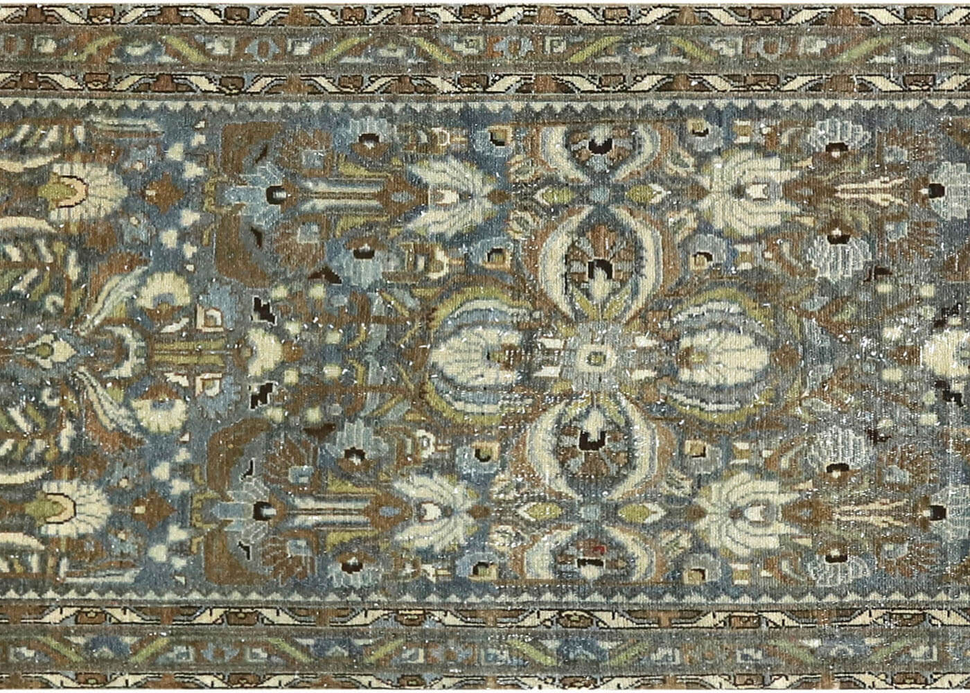 Semi Antique Persian Melayer Runner - 3'6" x 16'11"