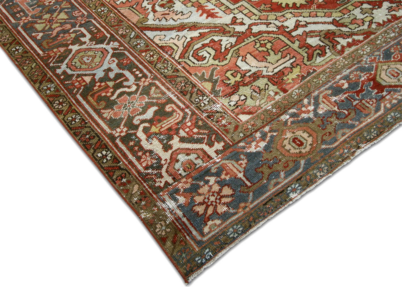 Semi Antique Persian Heriz Rug - 7'10" x 11'