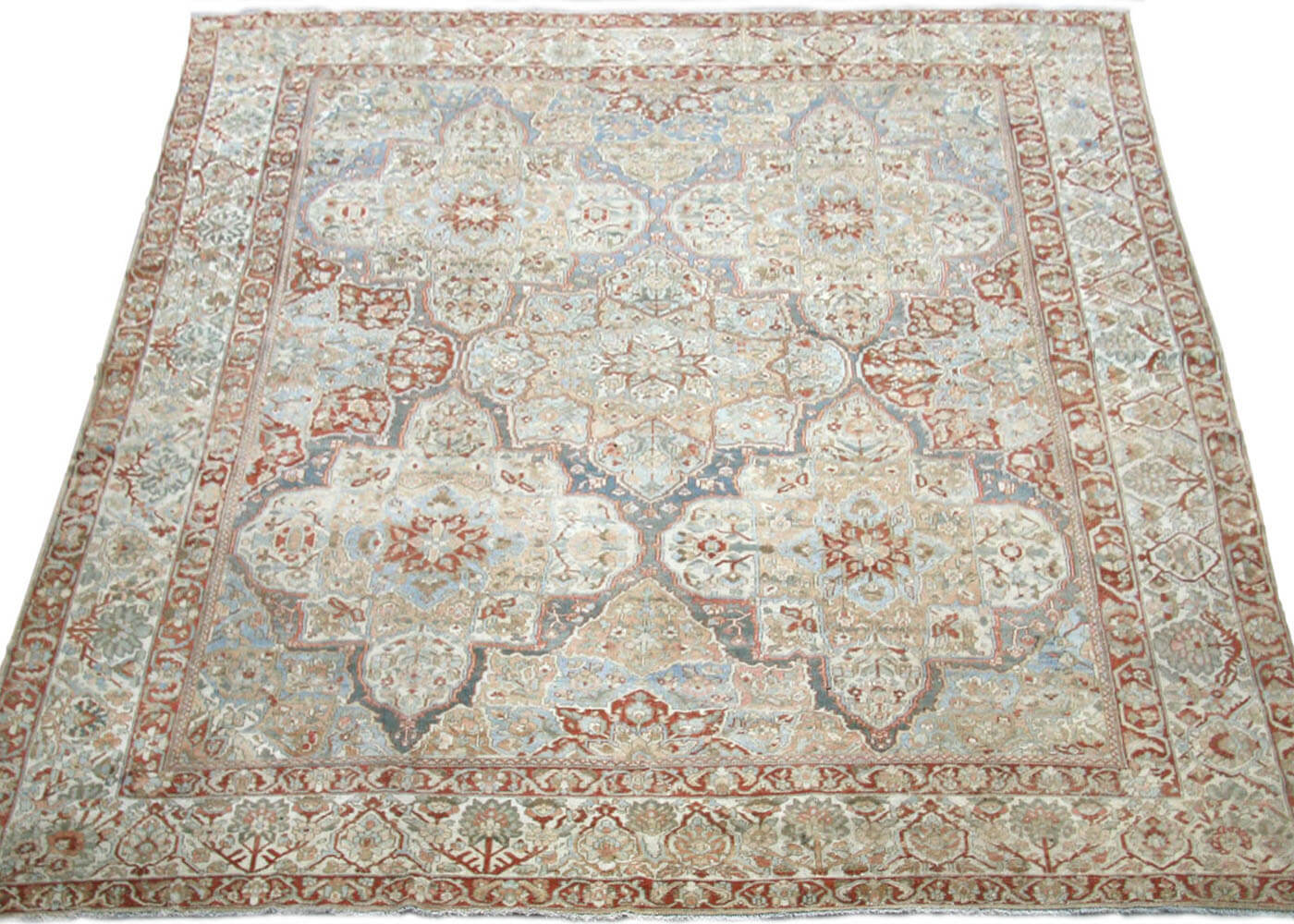 Semi Antique Persian Baktiari Rug - 13'10" x 14'8"
