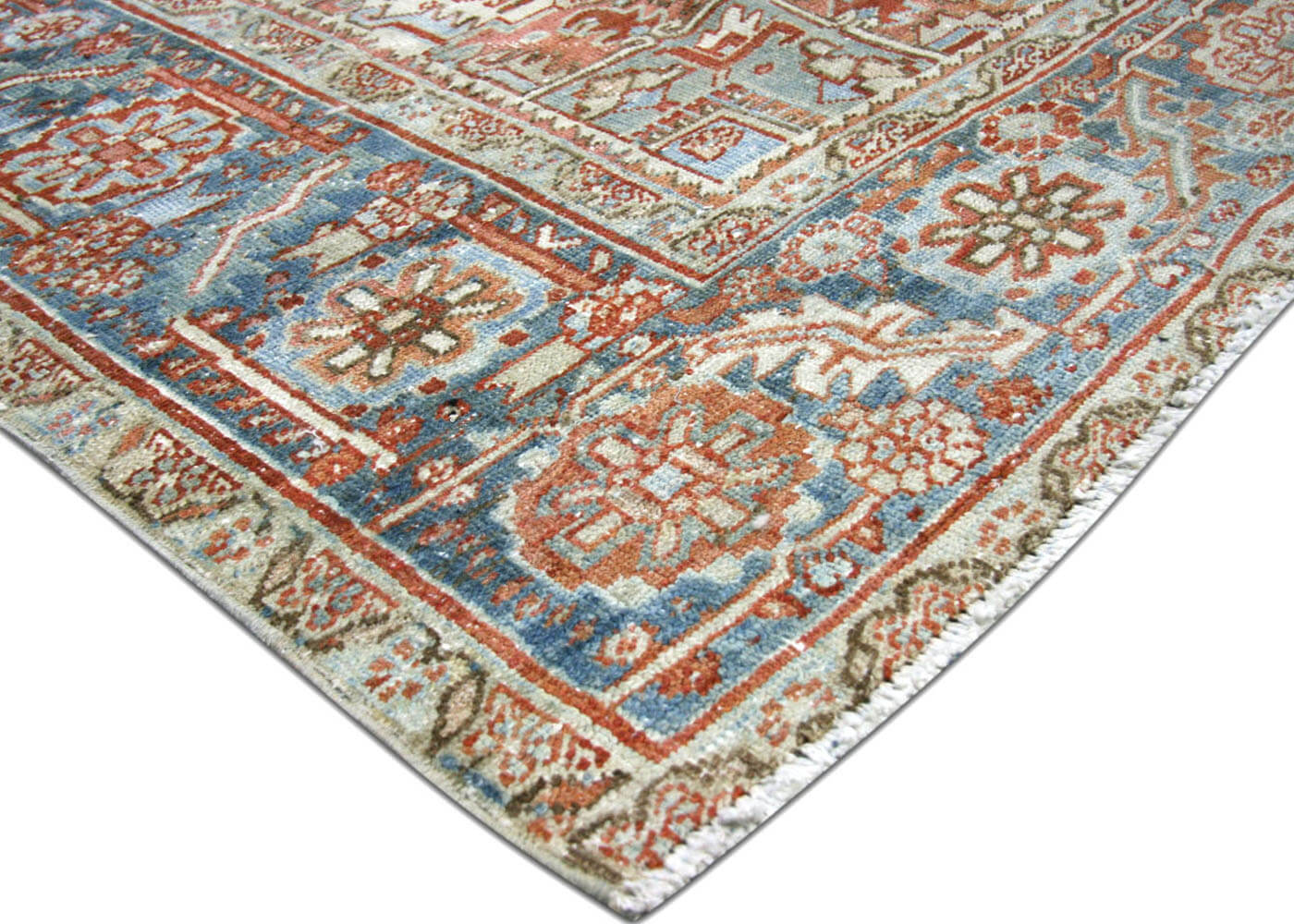 Semi Antique Persian Heriz Rug - 9'3" x 11'