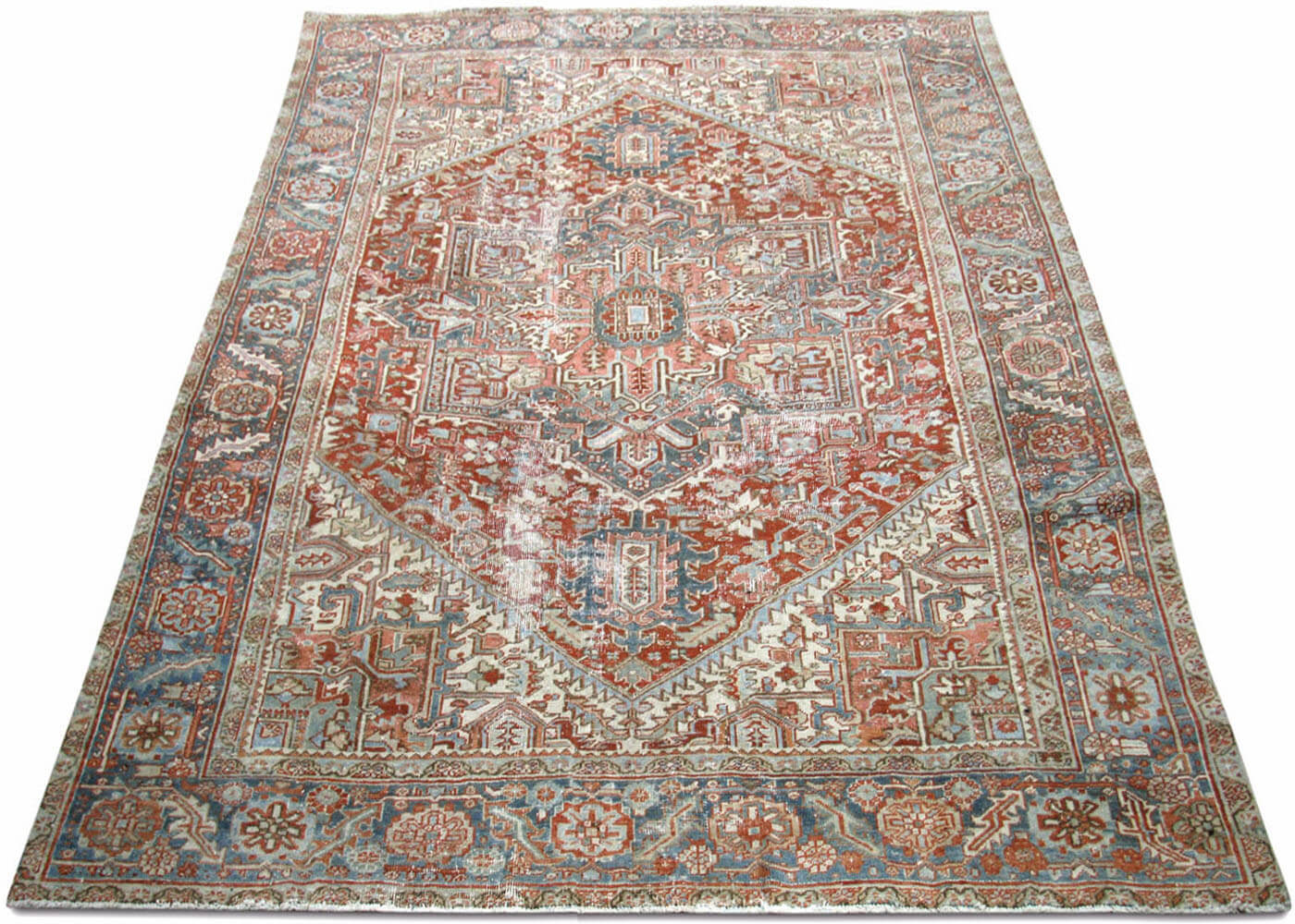 Semi Antique Persian Heriz Rug - 9'3" x 11'