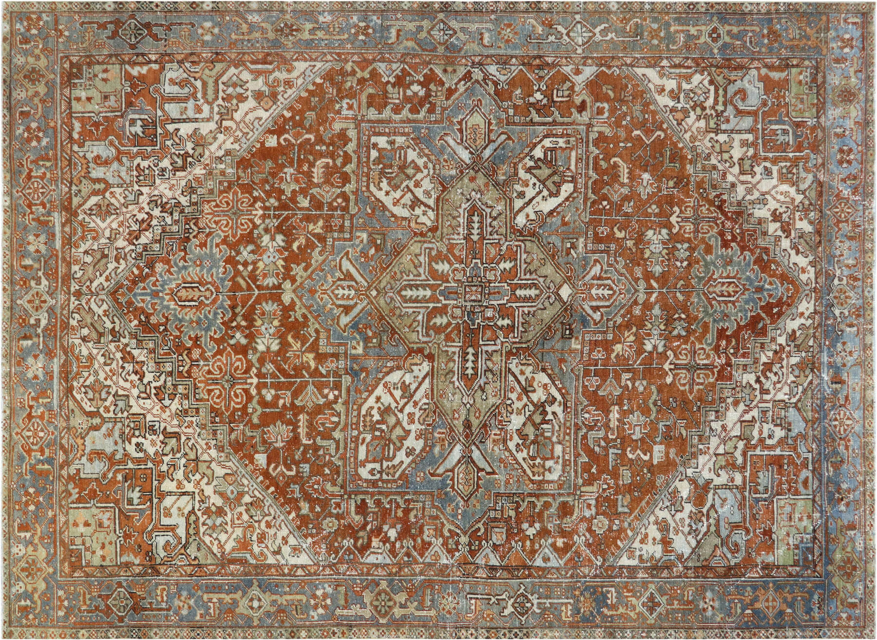 Semi Antique Persian Heriz Rug - 8'3" x 11'6"