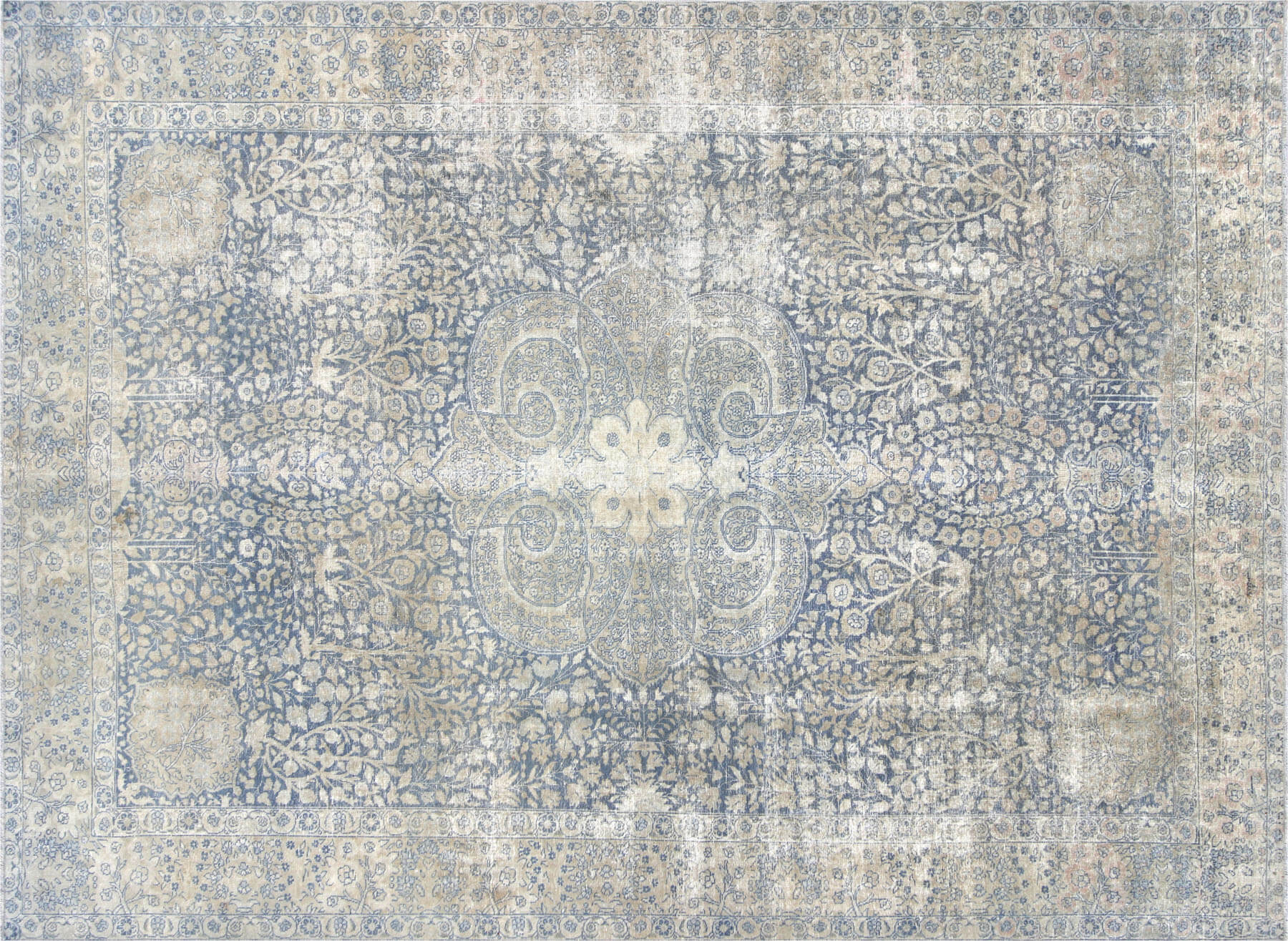 Semi Antique Persian Tabriz Carpet - 8'3" x 11'3"
