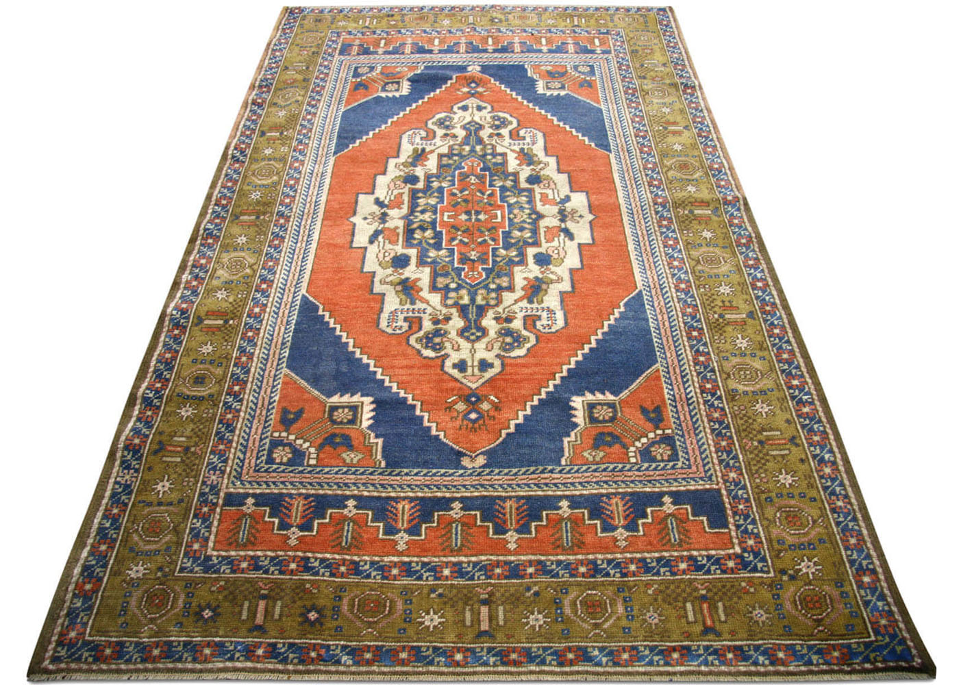 Vintage Turkish Oushak Rug - 3'9" x 6'4"