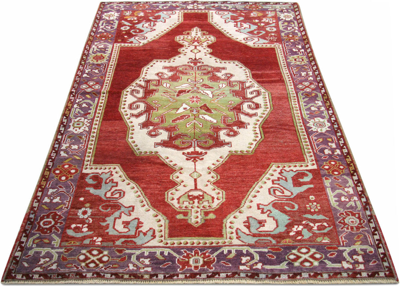 Vintage Turkish Oushak Rug - 4'7" x 7'