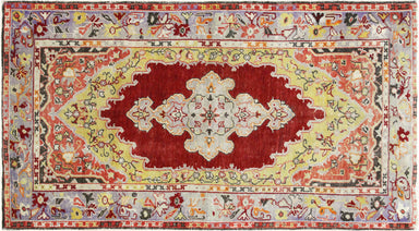 Vintage Turkish Oushak Rug - 3'4" x 5'11"