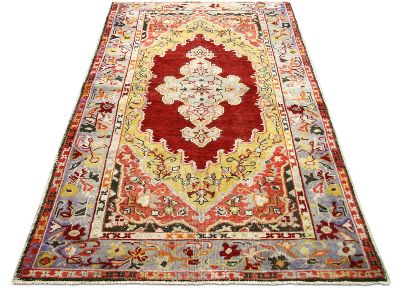 Vintage Turkish Oushak Rug - 3'4" x 5'11"