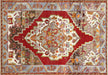 Vintage Turkish Oushak Rug - 4'2" x 5'11"