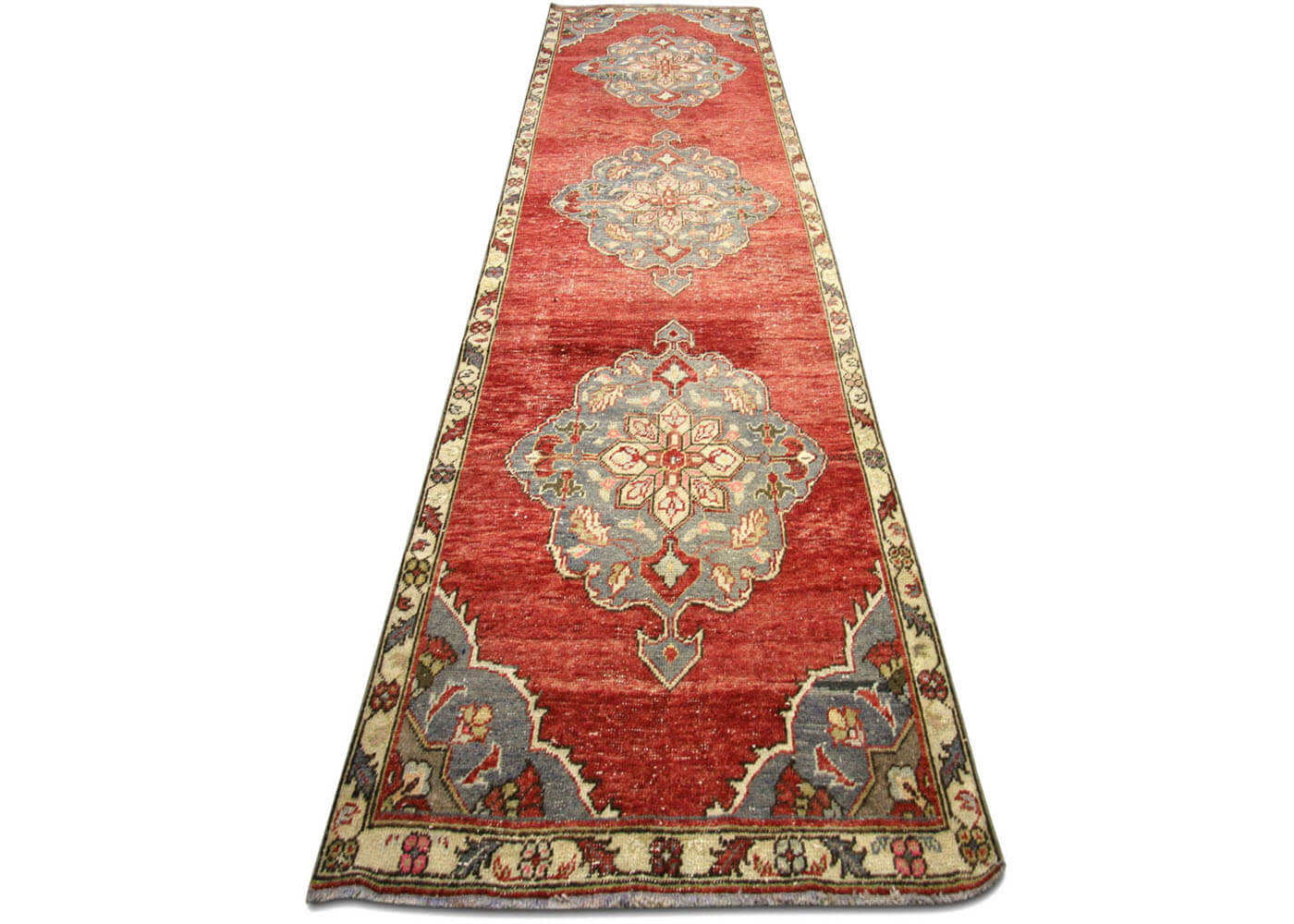 Vintage Turkish Oushak Runner - 3'10" x 10'8"