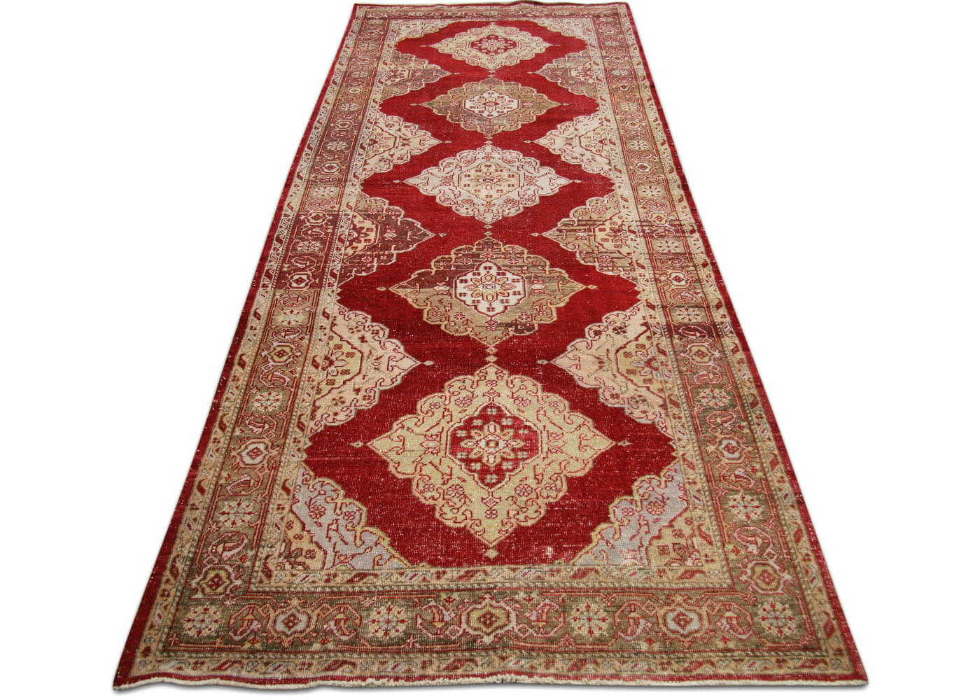 Vintage Turkish Oushak Rug - 4'11" x 13'3"