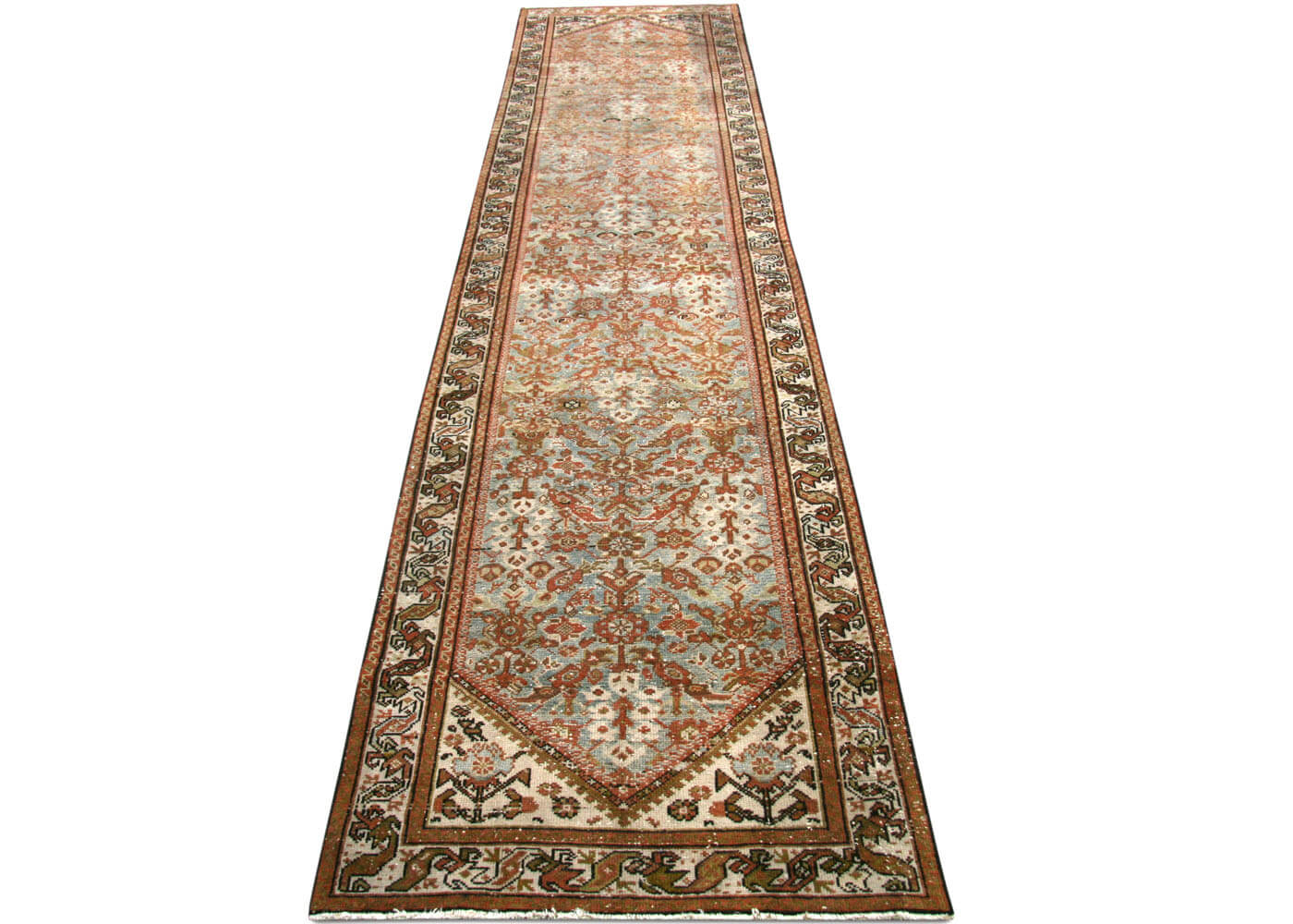 Semi Antique Persian Melayer Runner - 3'1" x 13'2"