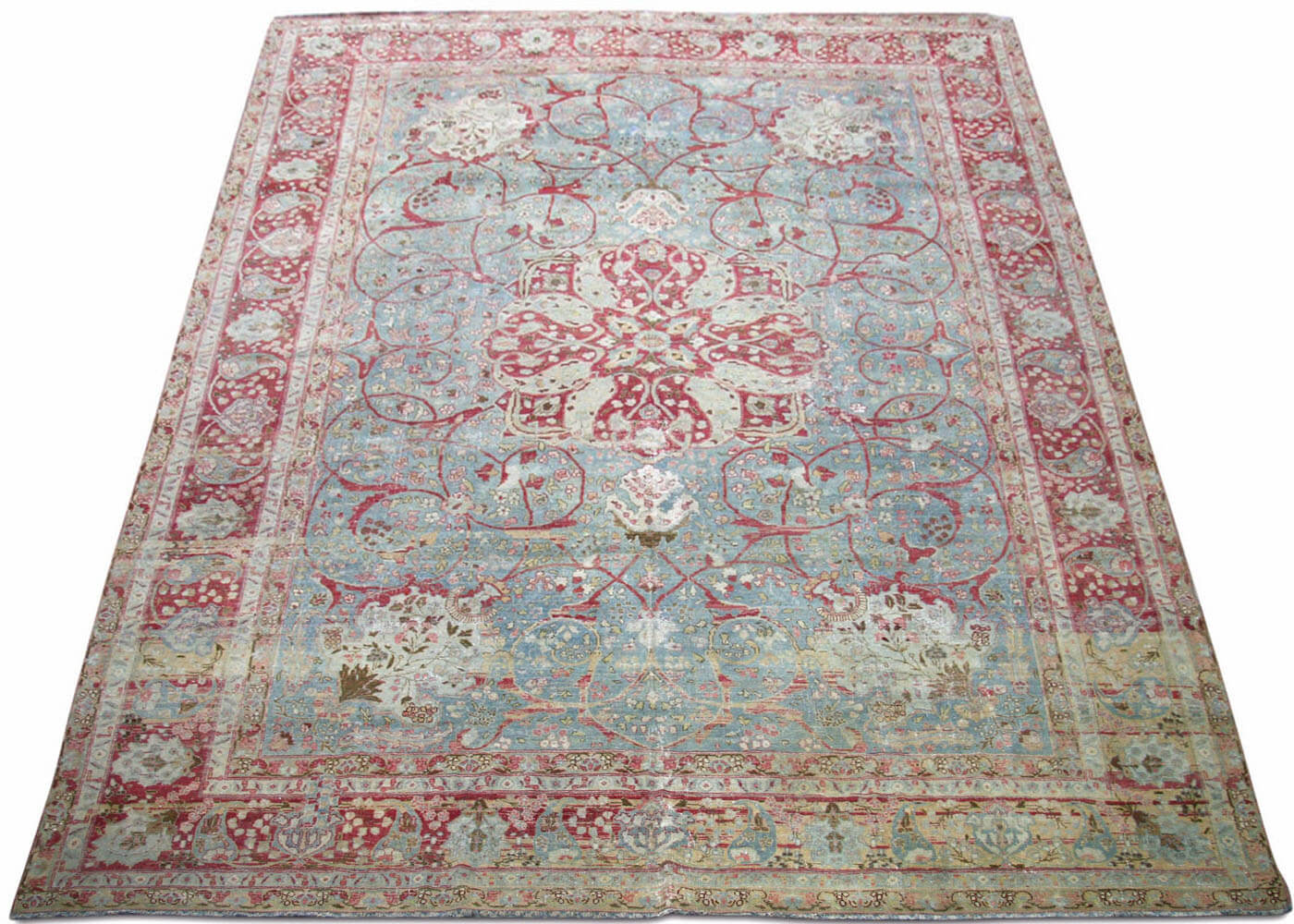 Semi Antique Persian Tabriz Rug - 10'1" x 14'