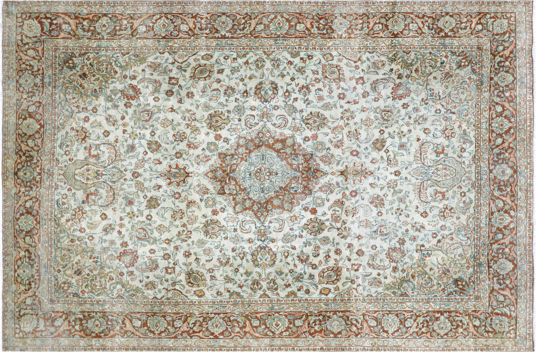 Semi Antique Persian Tabriz Rug - 7'8" x 11'5"