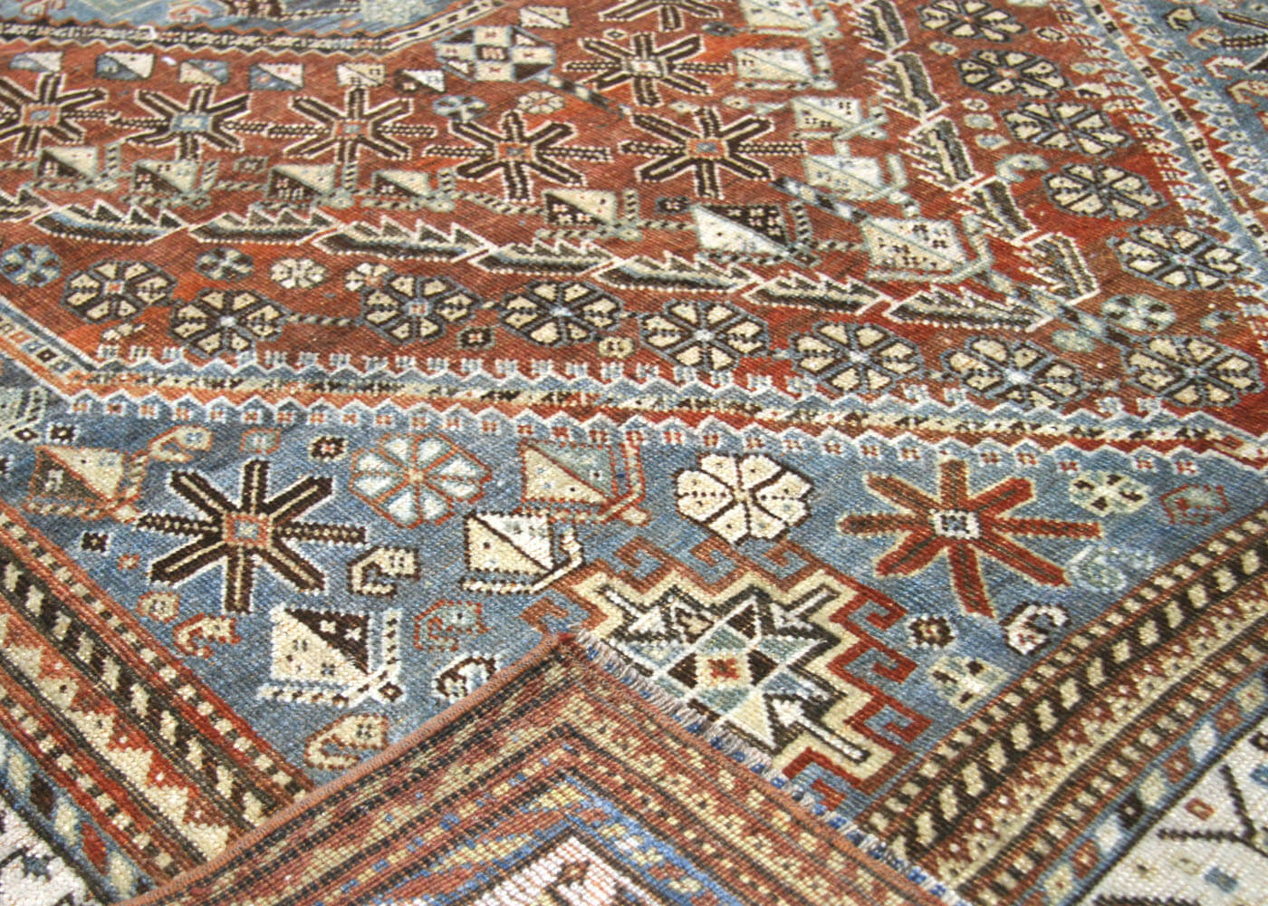 Semi Antique Persian Shiraz Rug - 5'2" x 8'4"