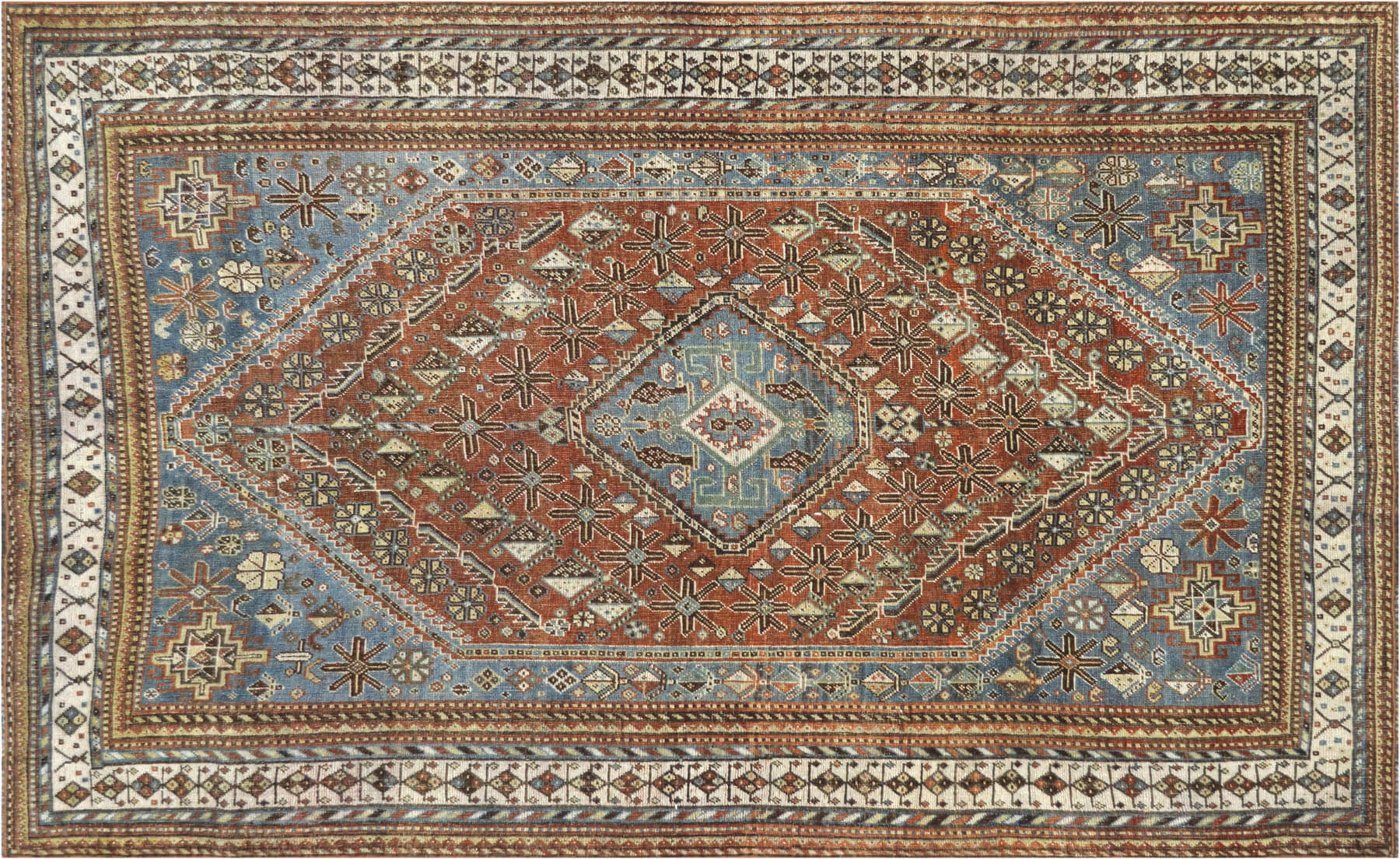 Semi Antique Persian Shiraz Rug - 5'2" x 8'4"