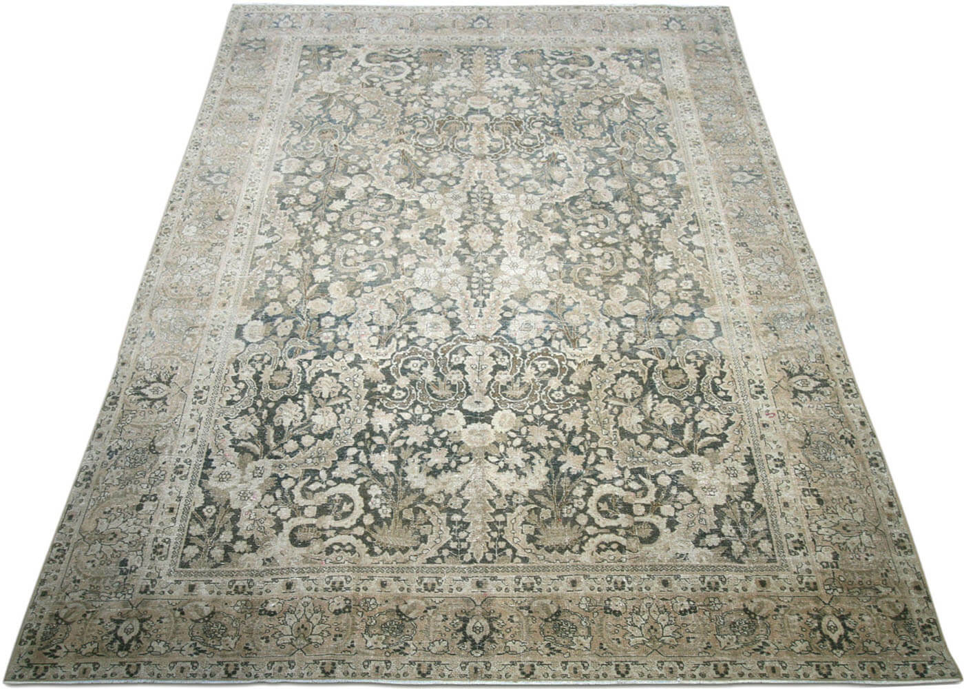 Semi Antique Persian Tabriz Rug - 8'11" x 12'10"