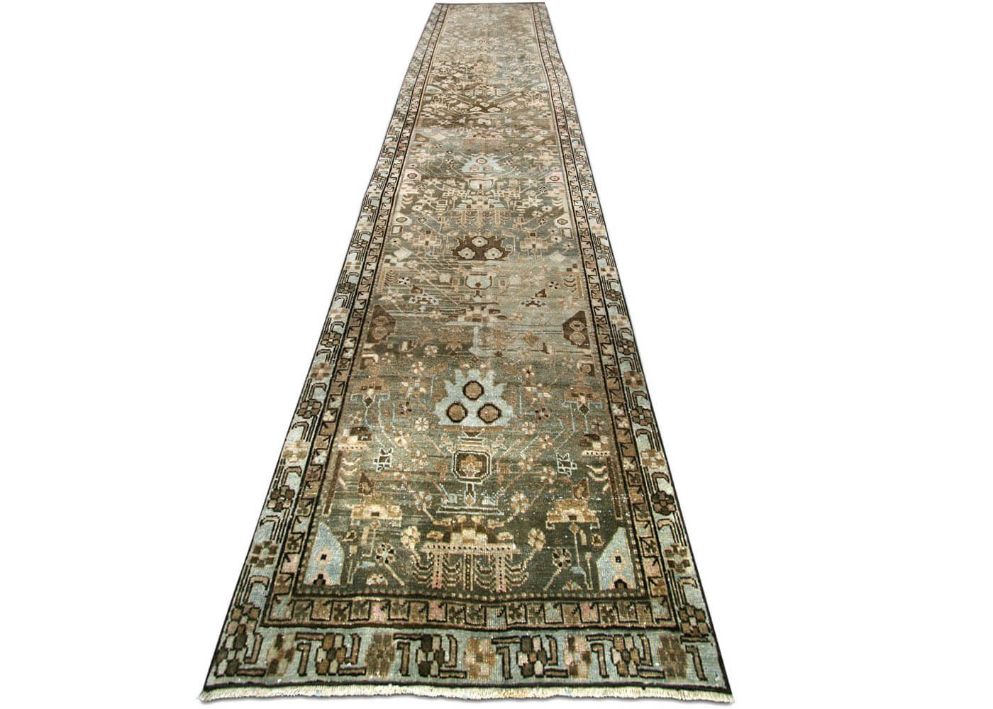 Semi Antique Persian Melayer Runner - 2'9" x 18'2"