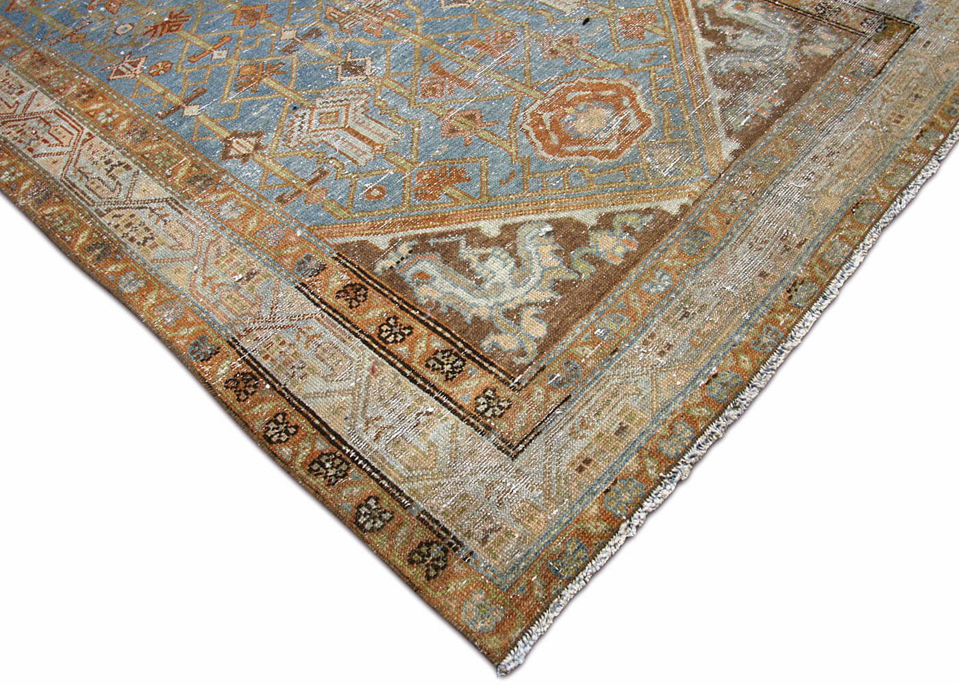 Semi Antique Persian Melayer Runner - 3'6" x 16'10"