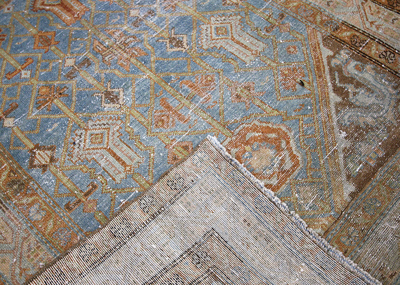 Semi Antique Persian Melayer Runner - 3'6" x 16'10"