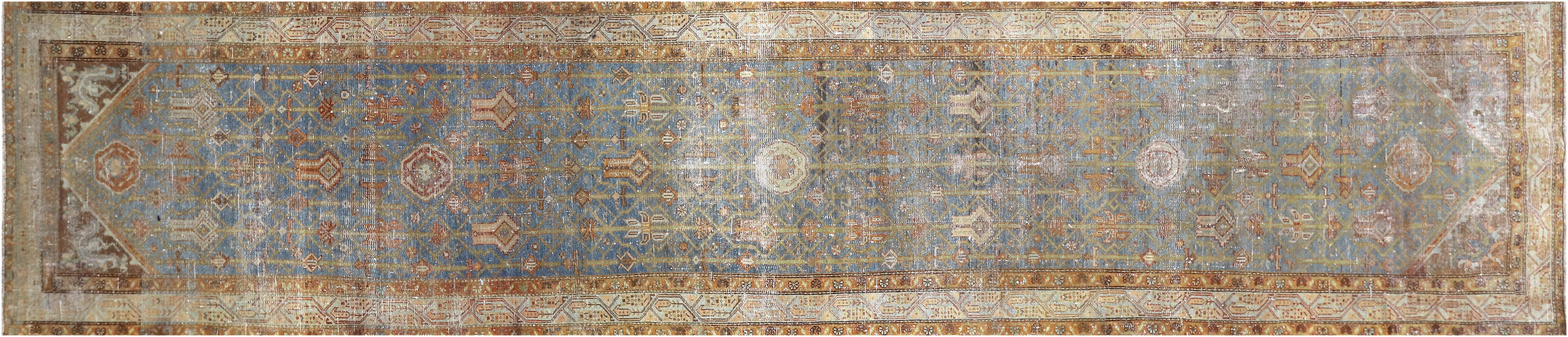 Semi Antique Persian Melayer Runner - 3'6" x 16'10"