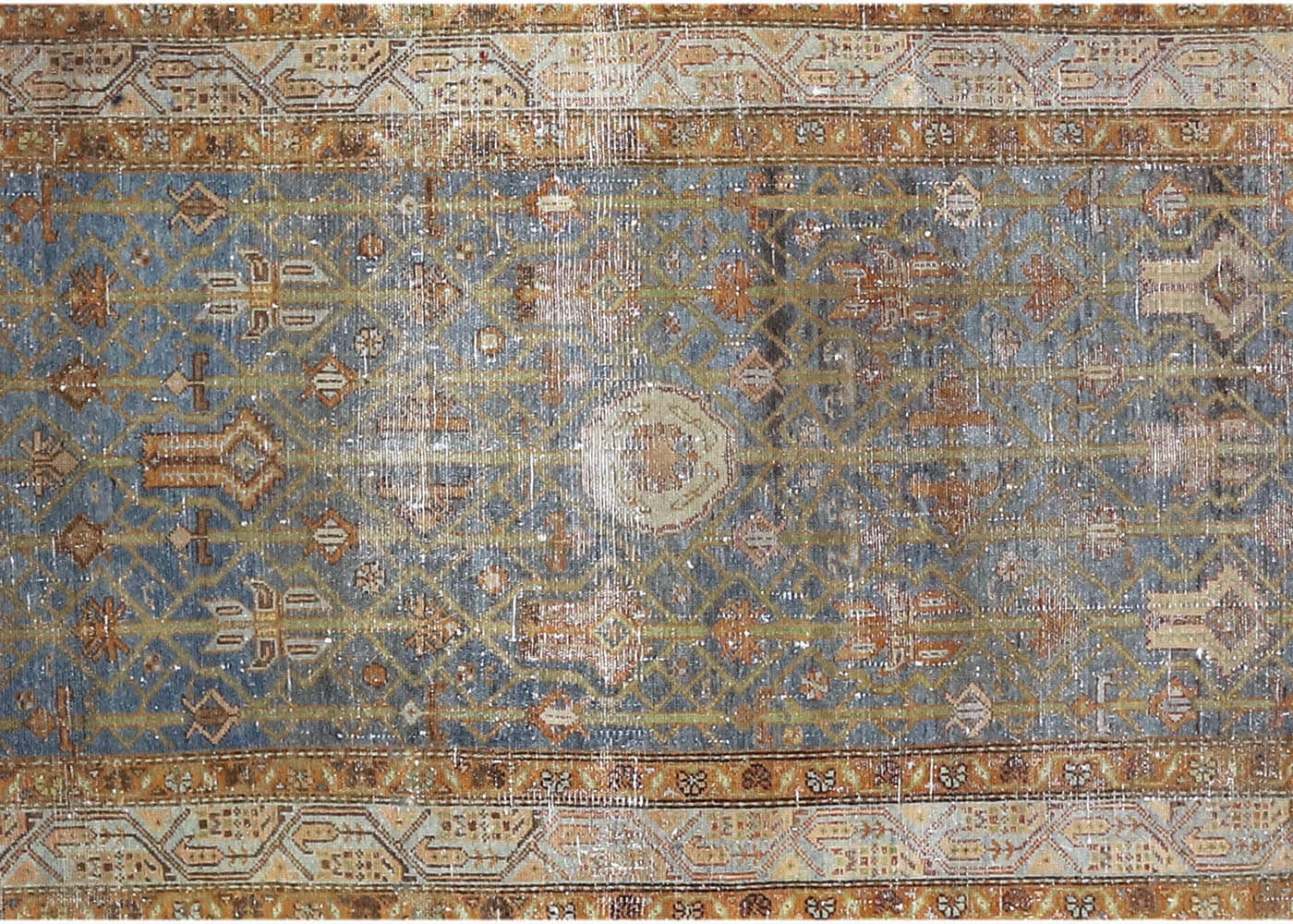 Semi Antique Persian Melayer Runner - 3'6" x 16'10"