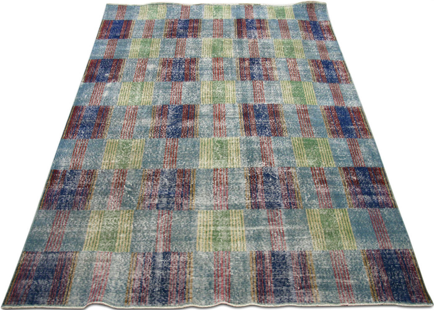 Vintage Turkish Mid-Century-Modern Rug - 6'1" x 9'11"