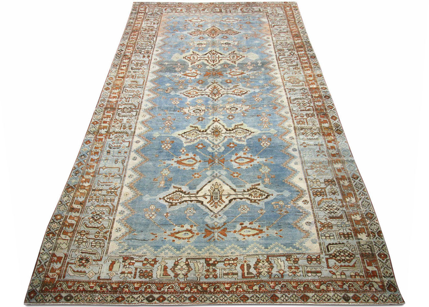 Semi Antique Persian Melayer Rug - 6'11" x 13'11"