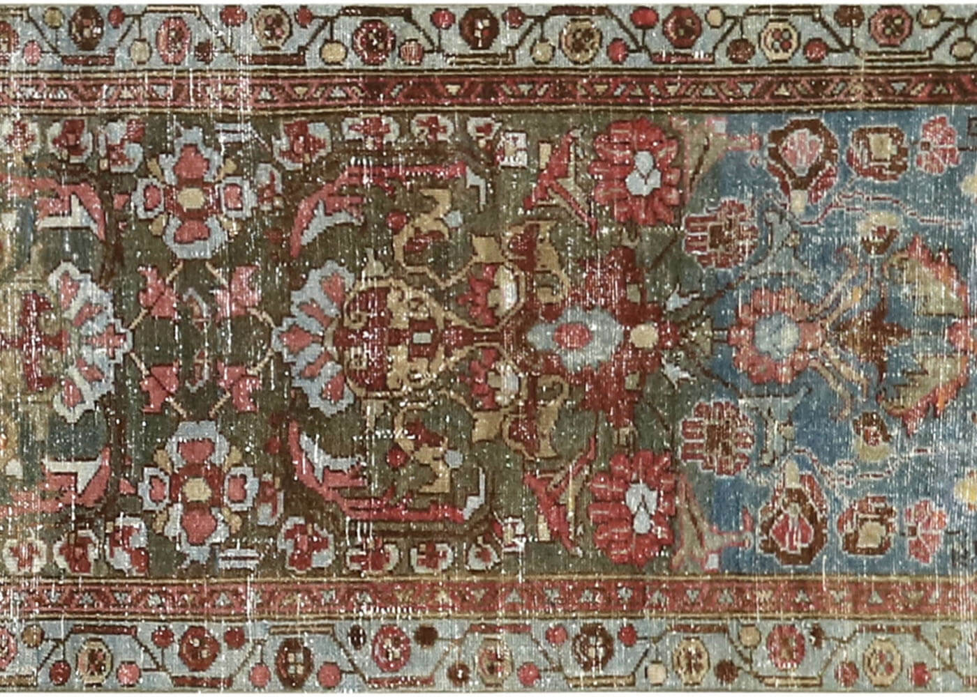 Semi Antique Persian Melayer Runner - 2'5" x 16'4"