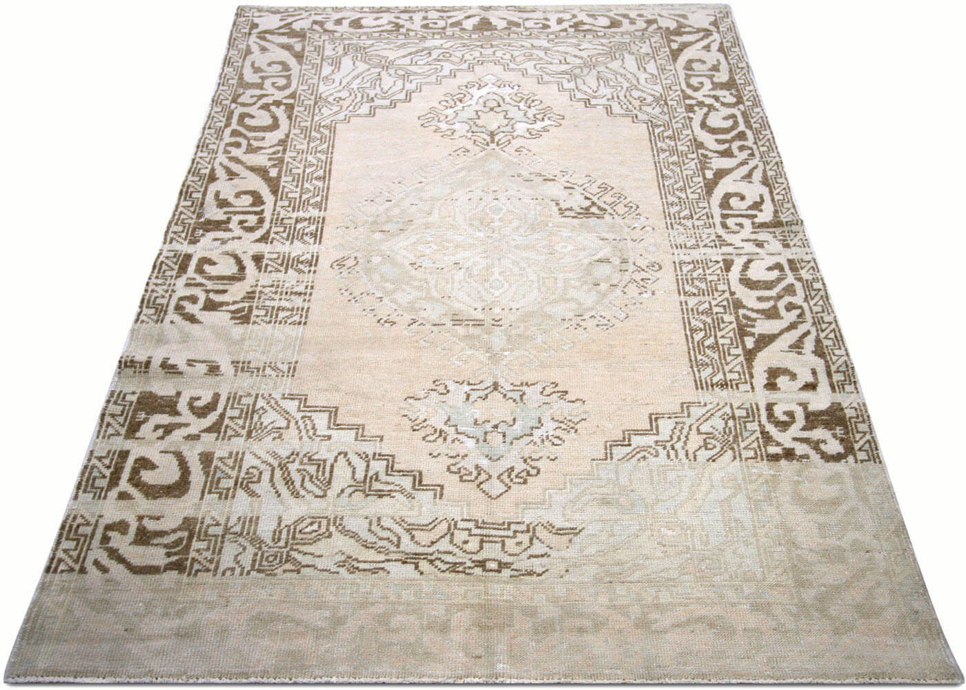 Semi Antique Turkish Oushak Rug - 5'1" x 7'10"