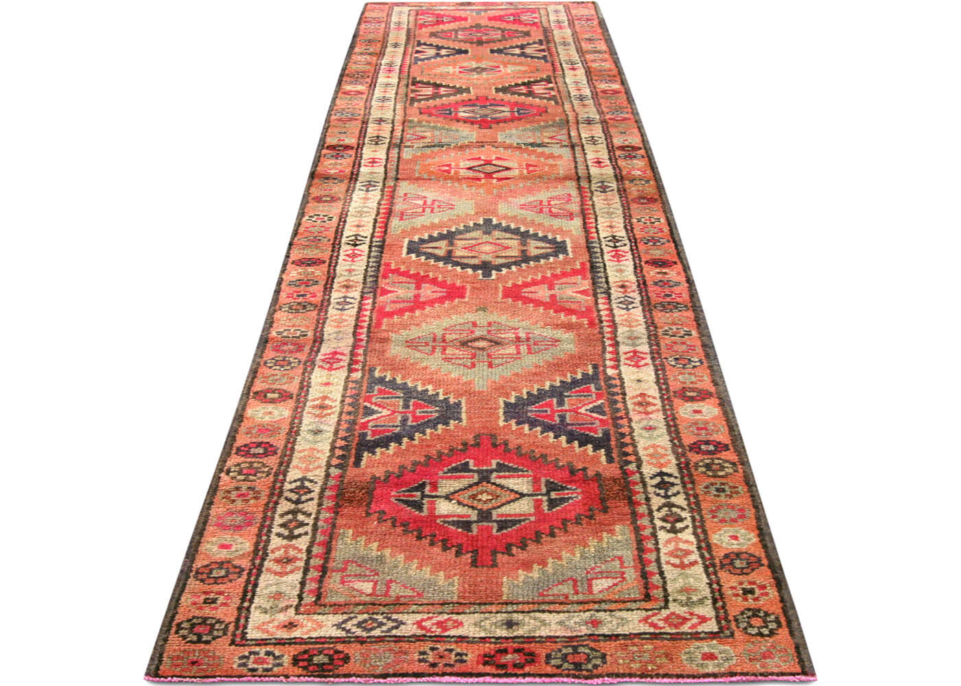 Vintage Turkish Oushak Runner - 2'10" x 12'4"