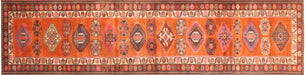Vintage Turkish Oushak Runner - 3' x 12'9"