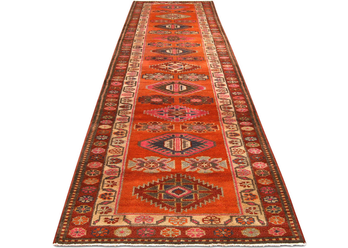 Vintage Turkish Oushak Runner - 3' x 12'9"