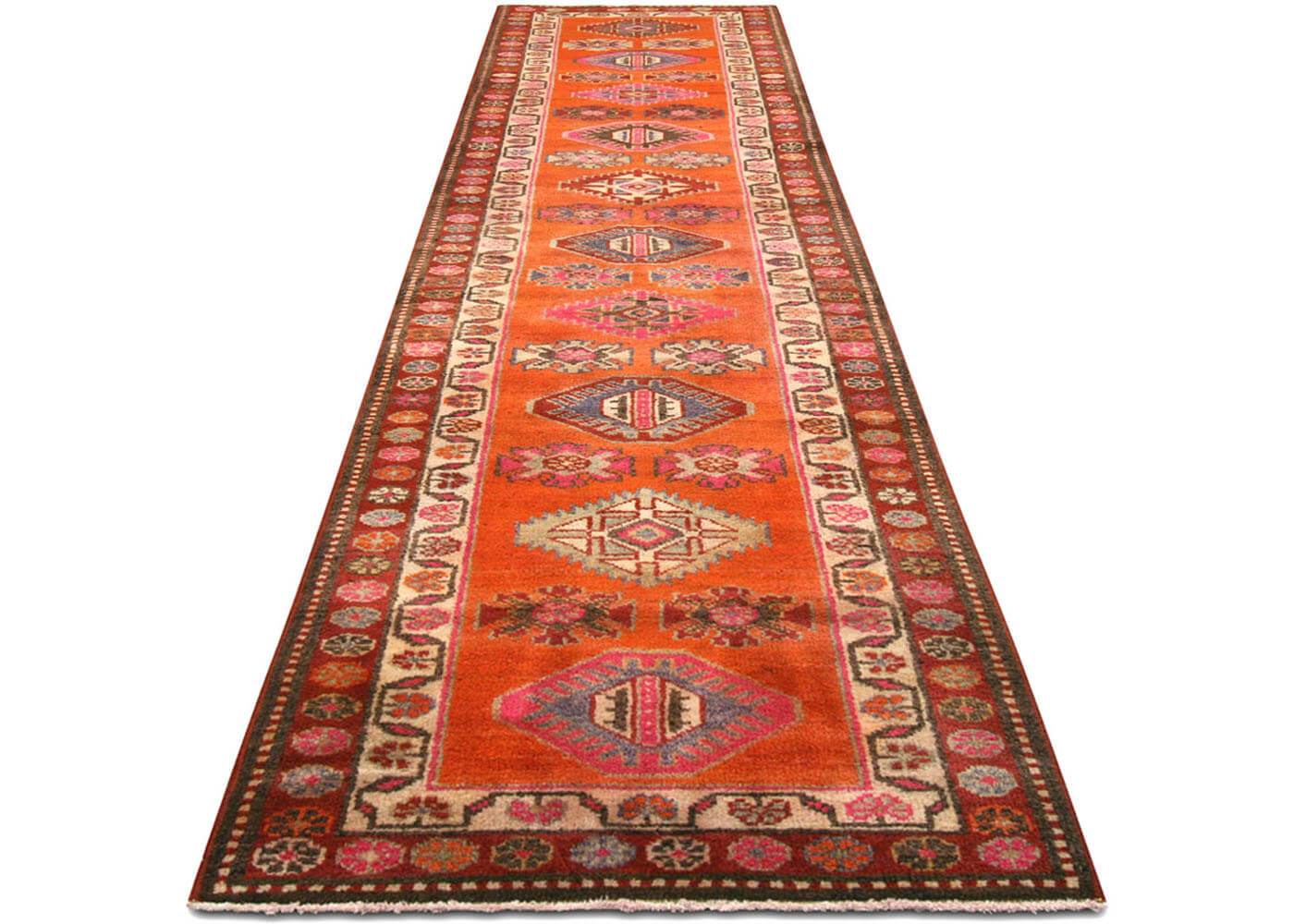Vintage Turkish Oushak Runner - 3' x 12'9"