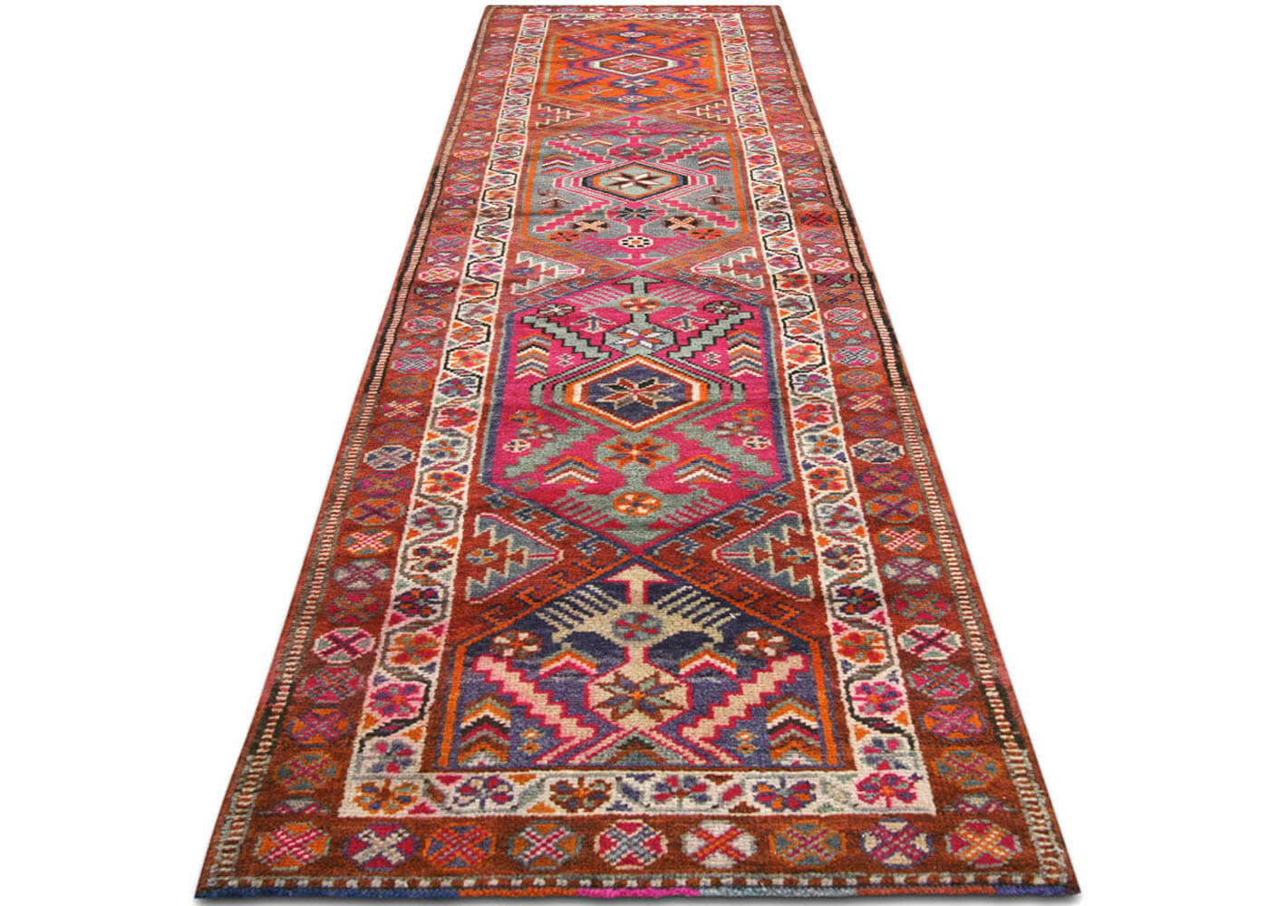 Vintage Turkish Oushak Runner - 2'10" x 10'10"