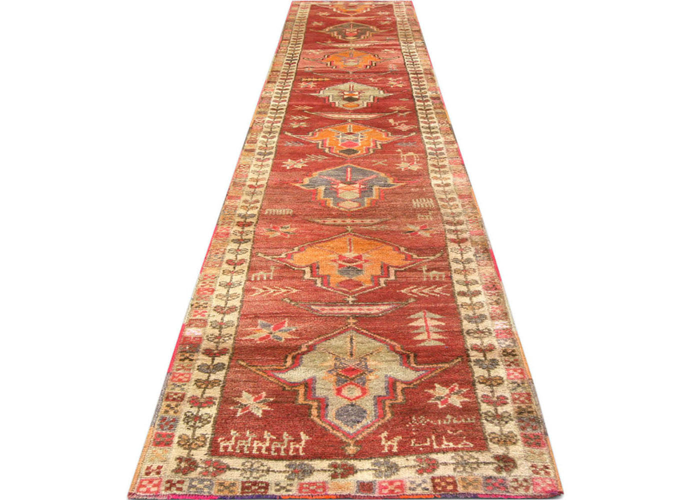 Vintage Turkish Oushak Runner - 2'10" x 13'6"