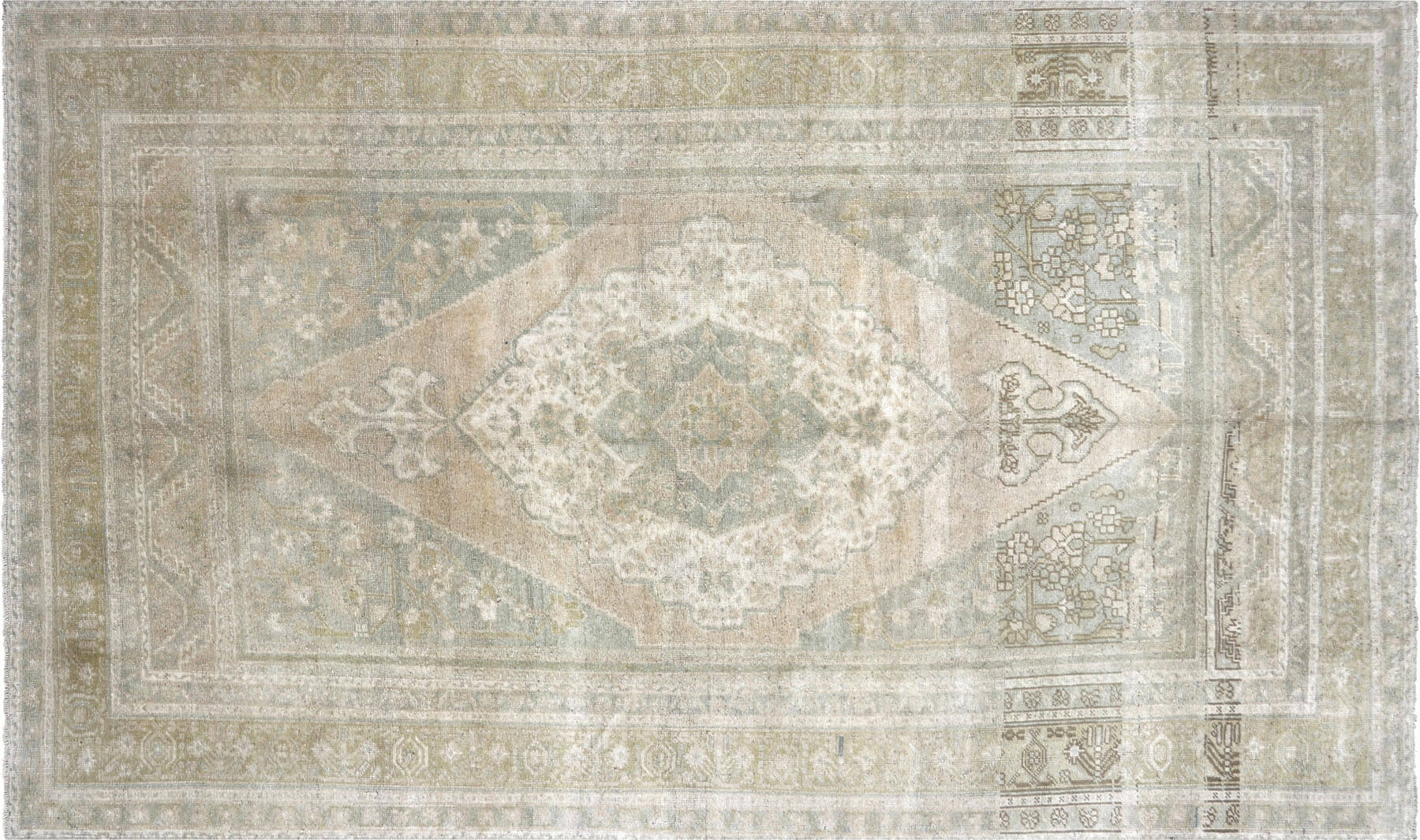 Vintage Turkish Oushak Carpet - 6'4" x 10'8"