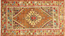 Vintage Turkish Oushak Rug - 3'11" x 6'9"